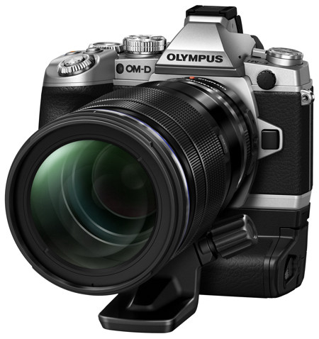 OM-D E-M1 EZ-M4015 MC-14 HLD-7 silver black 4